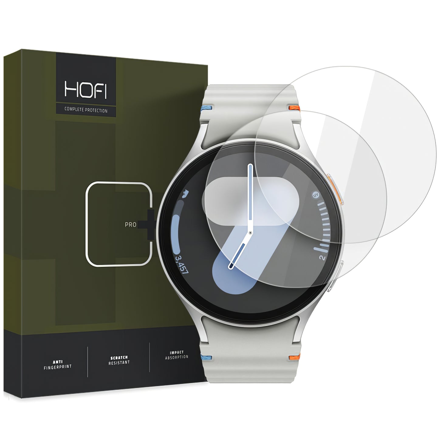 Protector de pantalla HOFI Glass PRO+ para Samsung Galaxy Watch7 / Watch6 / Watch5 / Watch4 Serie de 40mm, Set de 2 piezas, Cristal Templado