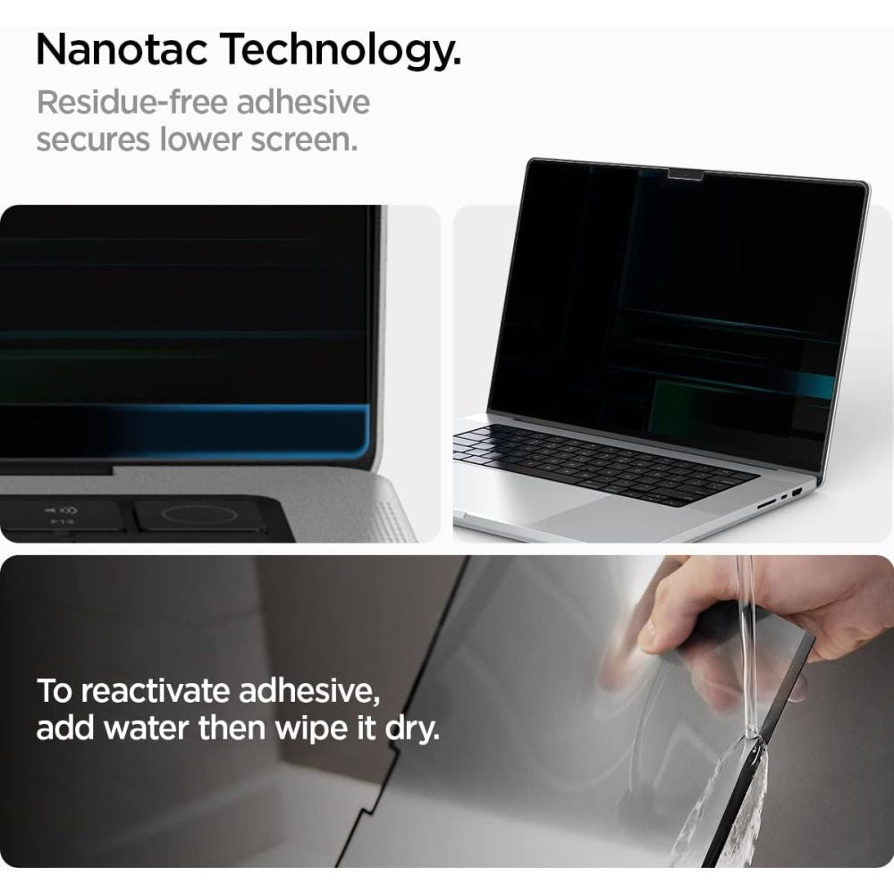 Spigen Safe View Magnetic Privacy Screen Protector for Apple MacBook Pro 14inch (2022) / (2024) / (2023) / (2021), Plastic AFL06158