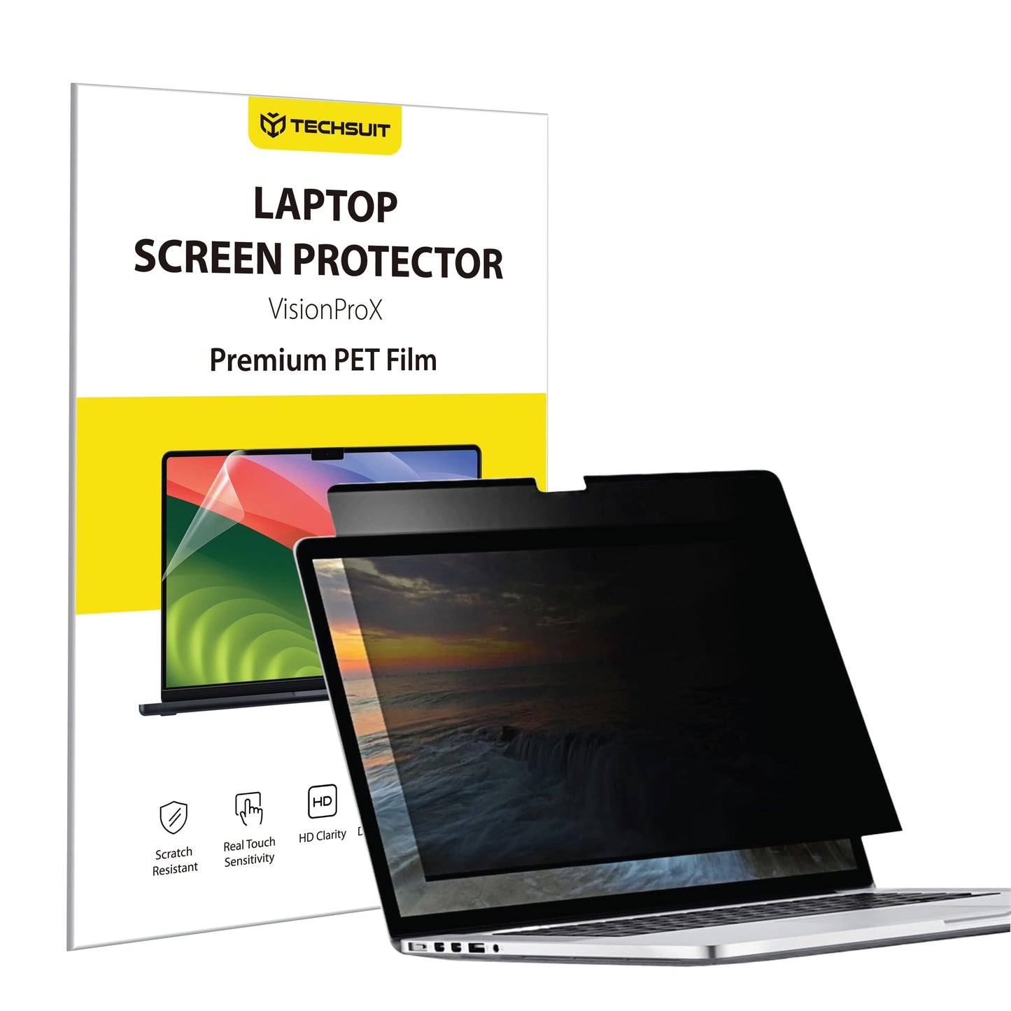 Lámina Protectora de Pantalla Privacy Techsuit VisionProX Magnética para Apple MacBook Pro 16 pulgadas (2024), Plástico