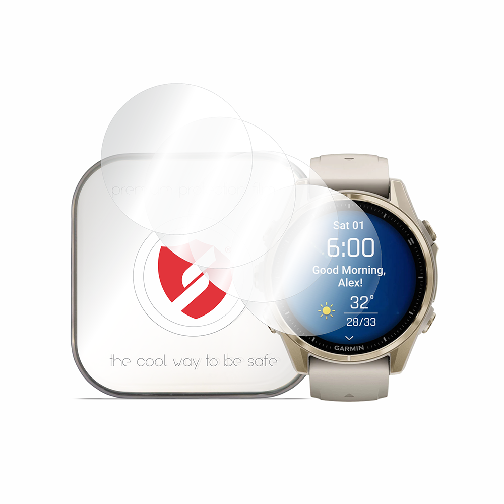 Protector Smart Protection Premium Classic para Garmin Fenix 8 43mm, Set de 4 piezas, Plástico