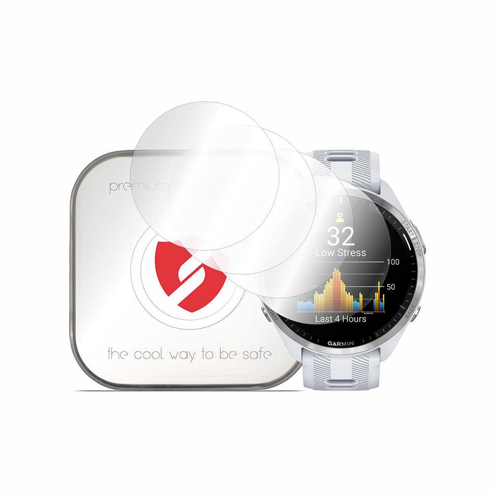 Protector de pantalla Smart Protection Premium Classic para Garmin Forerunner 965, Set de 4 piezas, Plástico