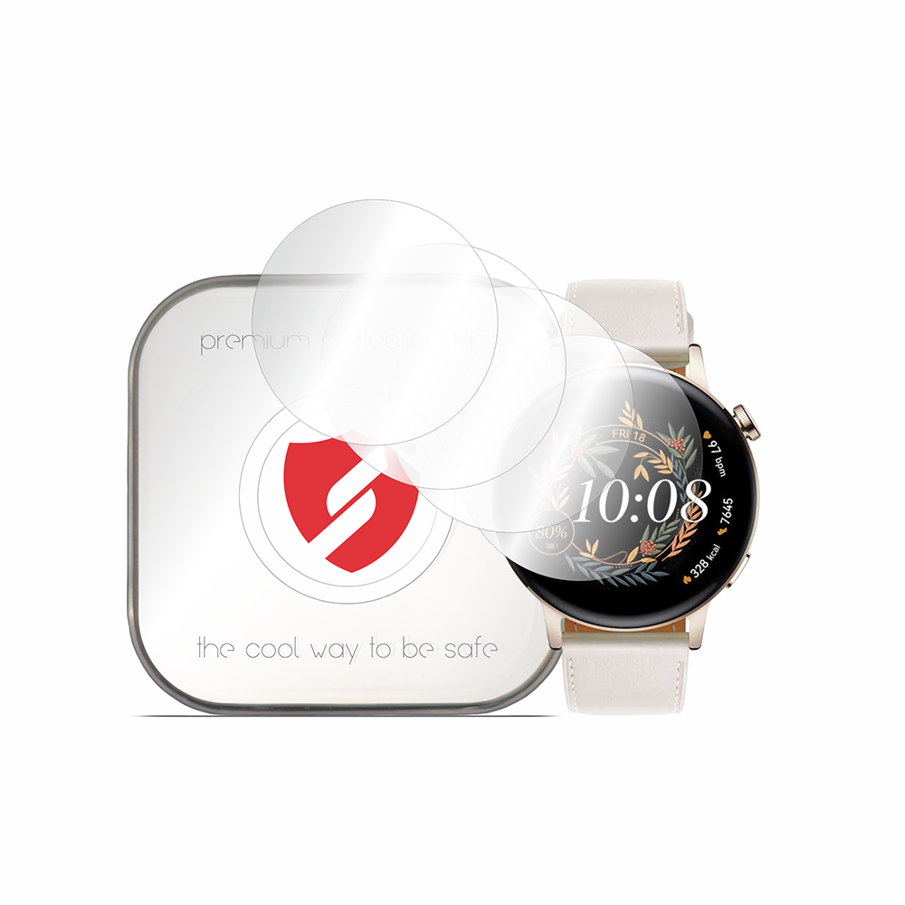 Protector de pantalla Smart Protection Premium Classic para Huawei Watch GT 3 42mm, Set de 4 piezas, Plástico