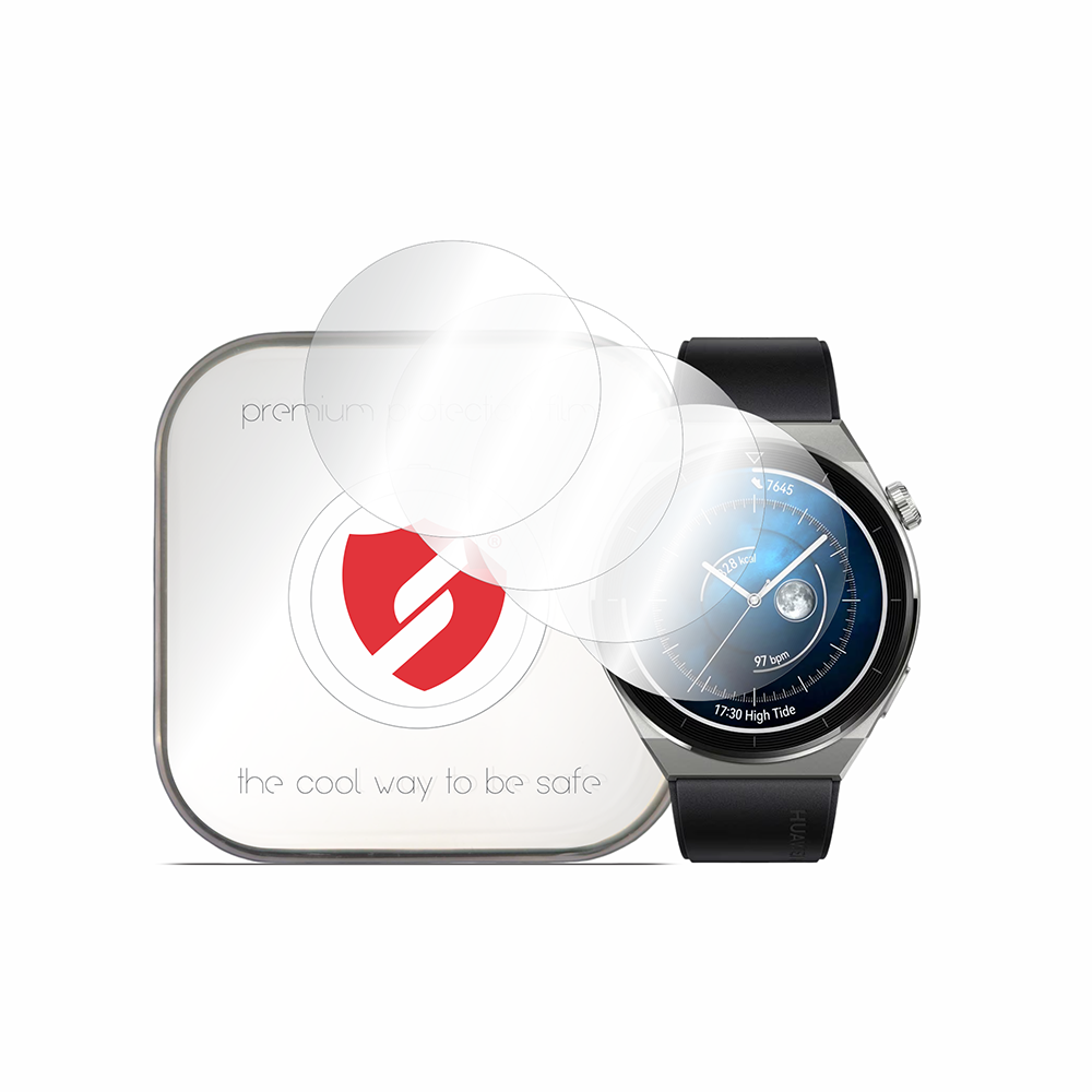 Protector de pantalla Smart Protection Premium Classic para Huawei Watch GT 3 Pro 46mm, Set de 4 piezas, Plástico