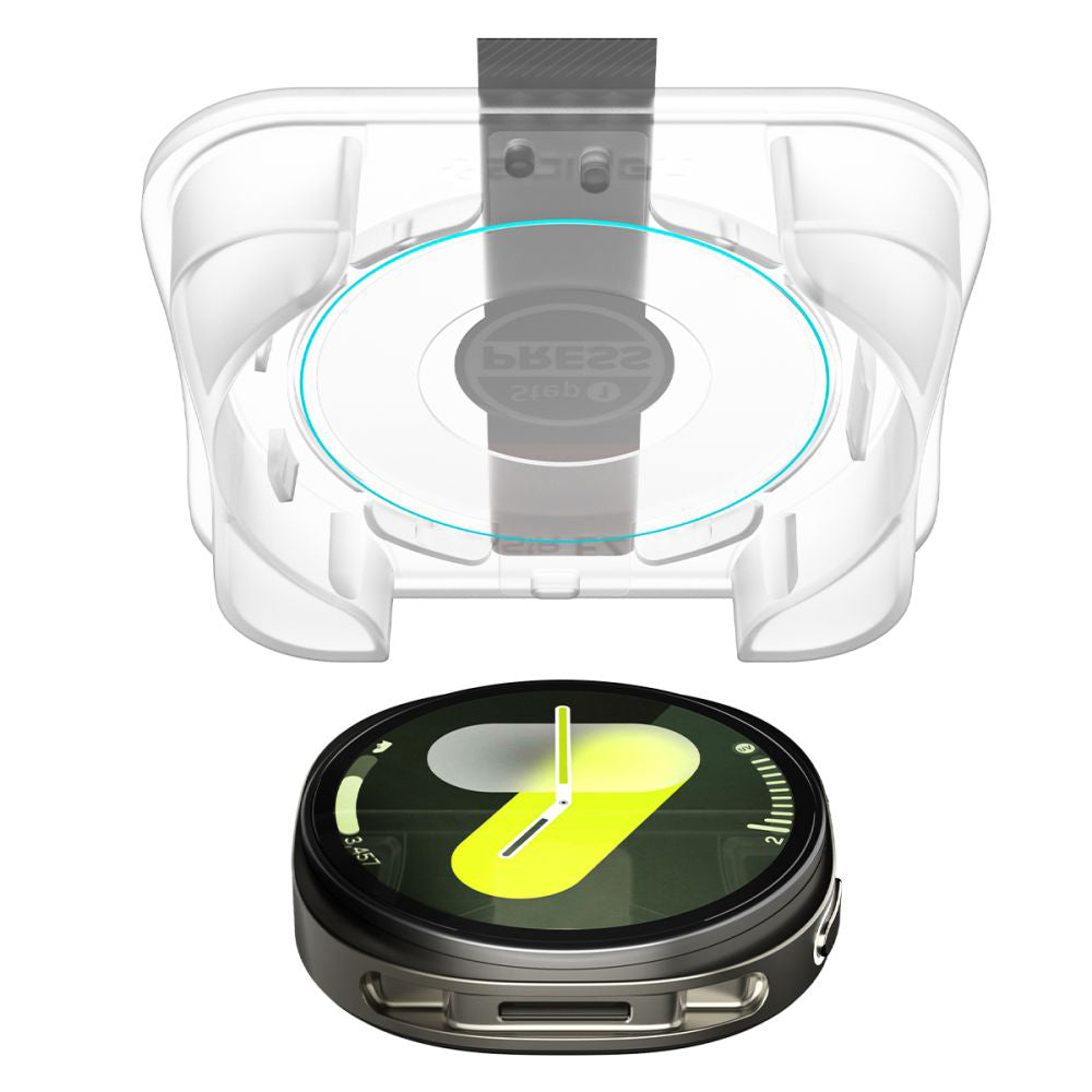 Protector de Pantalla Spigen GlastR EZ FIT para Samsung Galaxy Watch8 40mm, Set de 2 piezas, Cristal Templado AGL09876