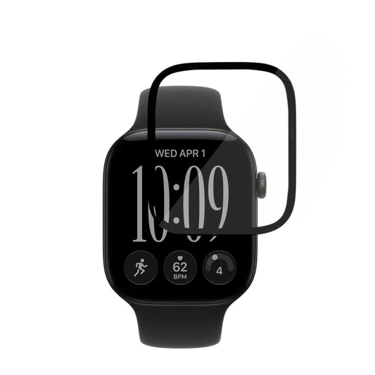 Protector Techsuit Nano Flex para Apple Watch Series 12 46mm, Set de 2 piezas, Plástico, Negro