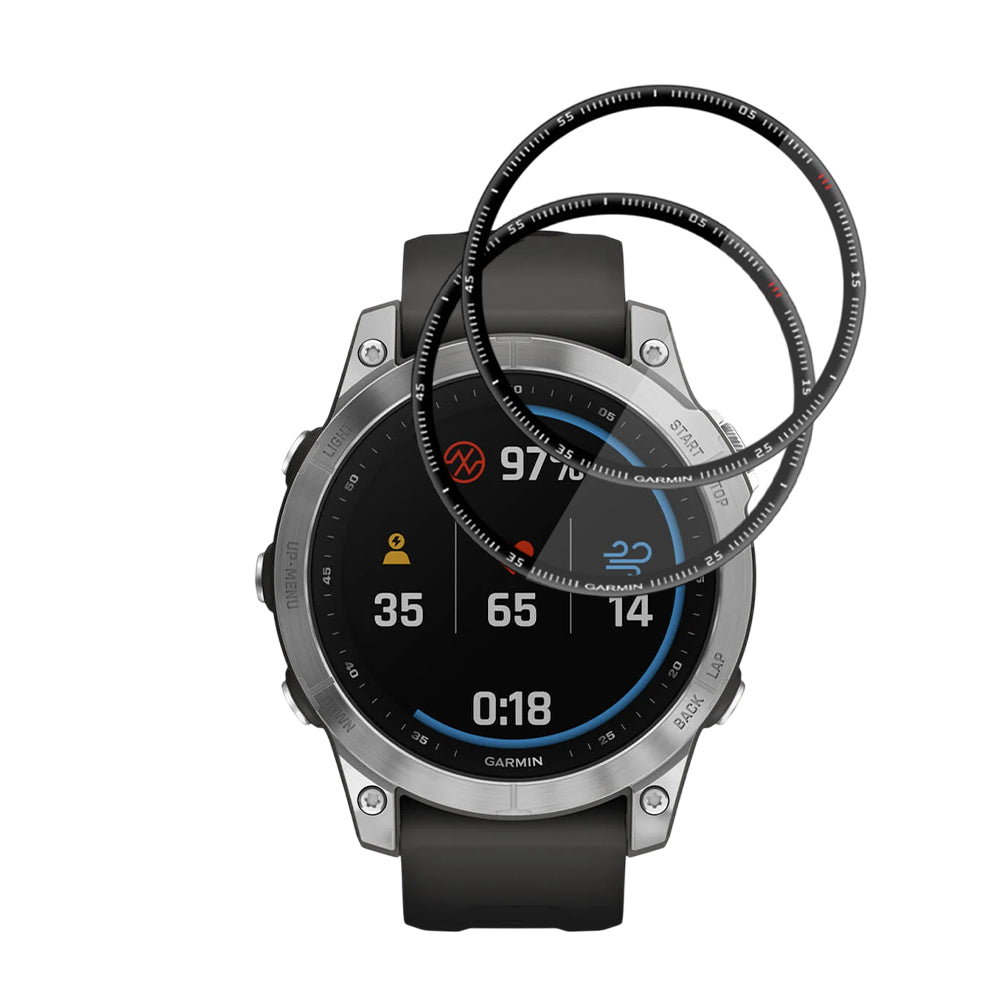 Folie de Protección Techsuit Nano Flex para Garmin Fenix 7, Set de 2 piezas, Plástico, Negra