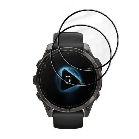 Folie de Protección Techsuit Nano Flex para Garmin Fenix 8 Pro 47mm / 8 47mm, Set de 2 piezas, Plástico, Negra