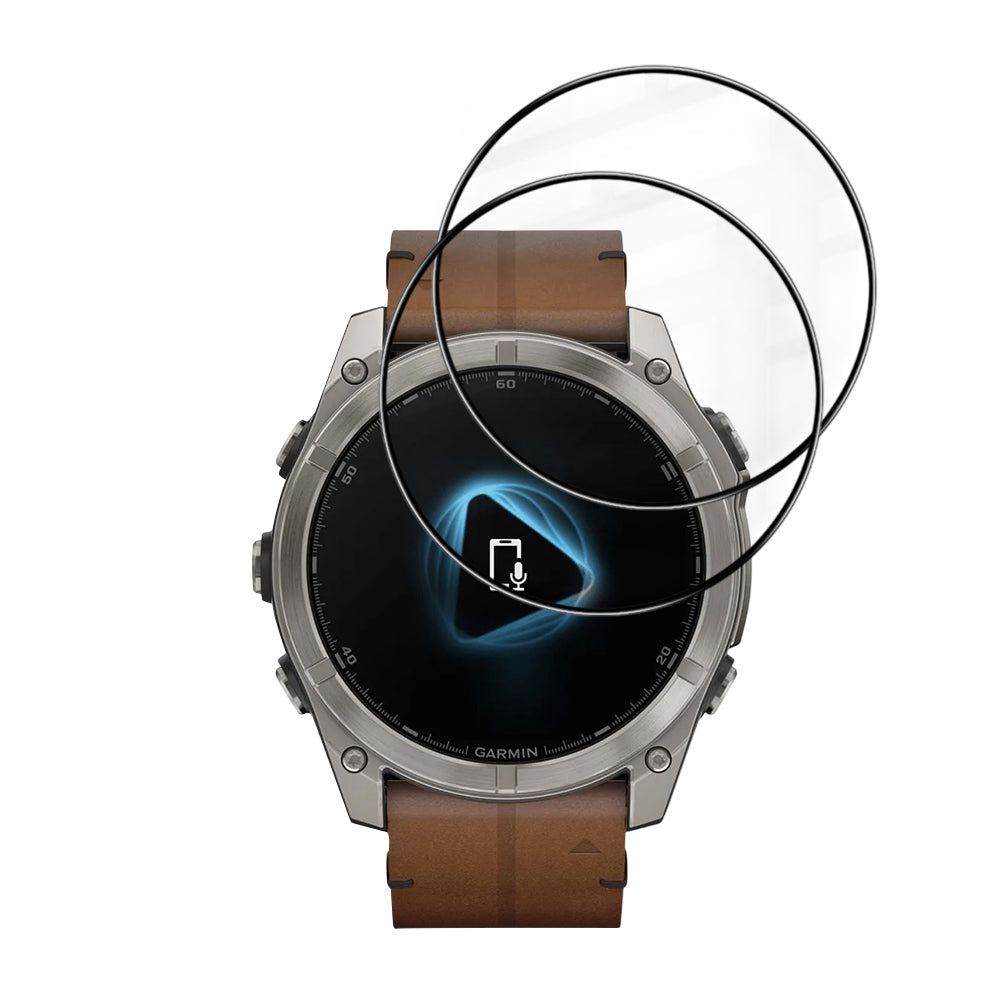 Folie de Protección Techsuit Nano Flex para Garmin Fenix 8 Pro 51mm / 8 51mm, Set 2 piezas, Plástico, Negra