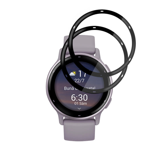 Folie de Protección Techsuit Nano Flex para Garmin Vivoactive 5, Set de 2 piezas, Plástico, Negra