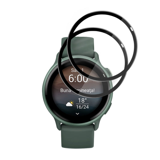 Folie de Protección Techsuit Nano Flex para Garmin vivoactive 6, Set de 2 piezas, Plástico, Negra