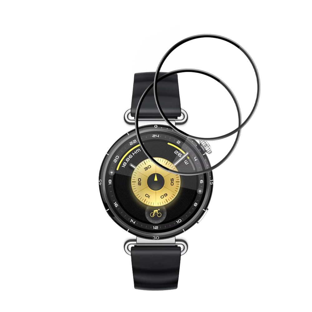 Folie Protección Techsuit Nano Flex para Huawei Watch GT 6 41mm, Set 2 piezas, Plástico, Negra