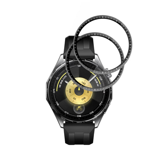 Folie de Protección Techsuit Nano Flex para Huawei Watch GT 6 46mm, Set de 2 piezas, Plástico, Negra