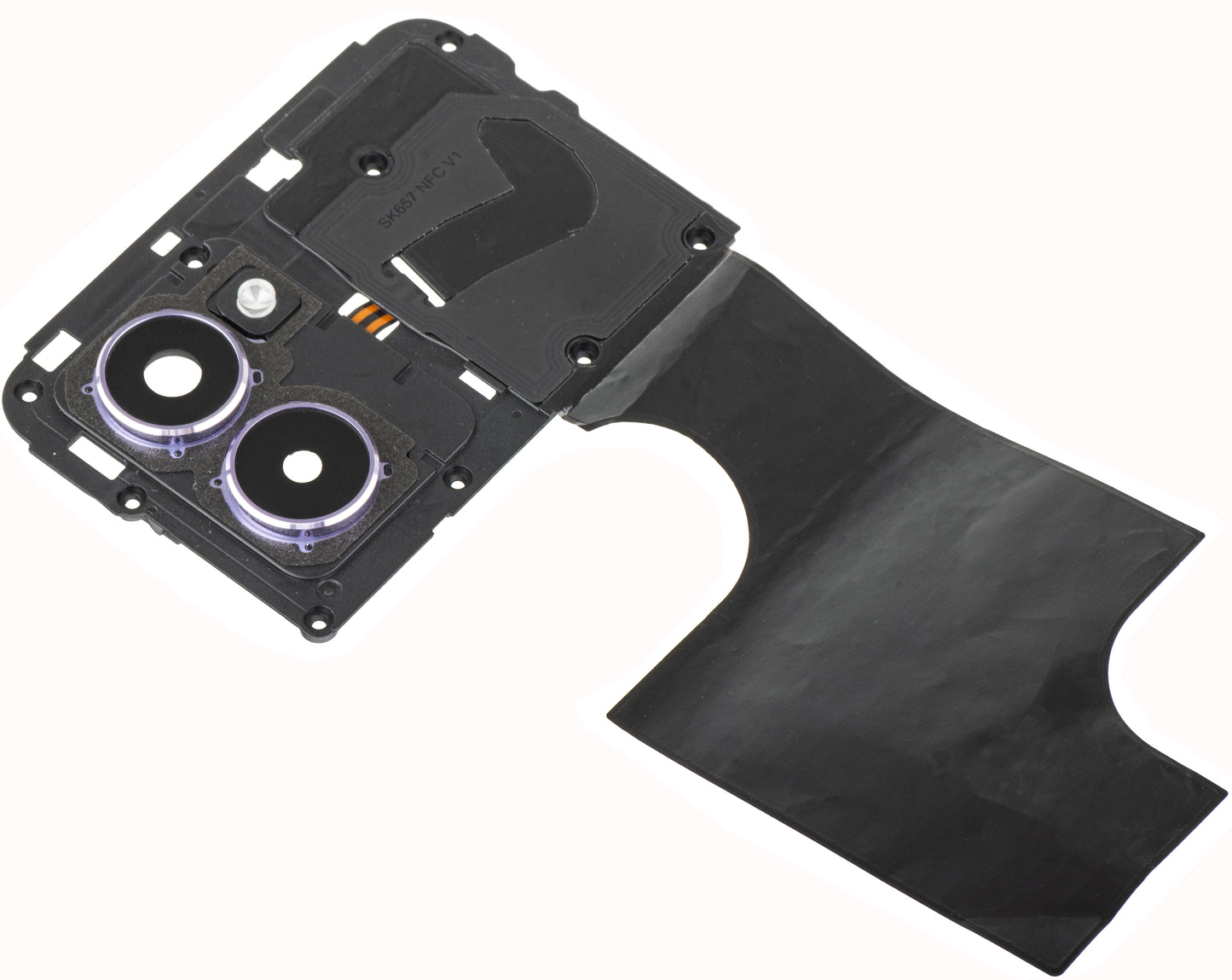 Cristal de la Cámara Trasera - Flash - Marco Interior - Antena NFC HMD Pulse Pro, con Marco, Morado (Twilight Purple), Paquete de Servicio 286954416