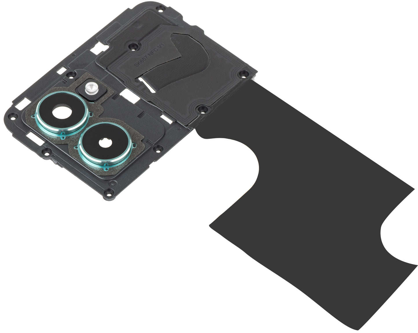 Cristal de la Cámara Trasera - Flash - Marco Interior HMD Pulse Pro, con Marco, Verde (Glacier Green), Service Pack 286954440