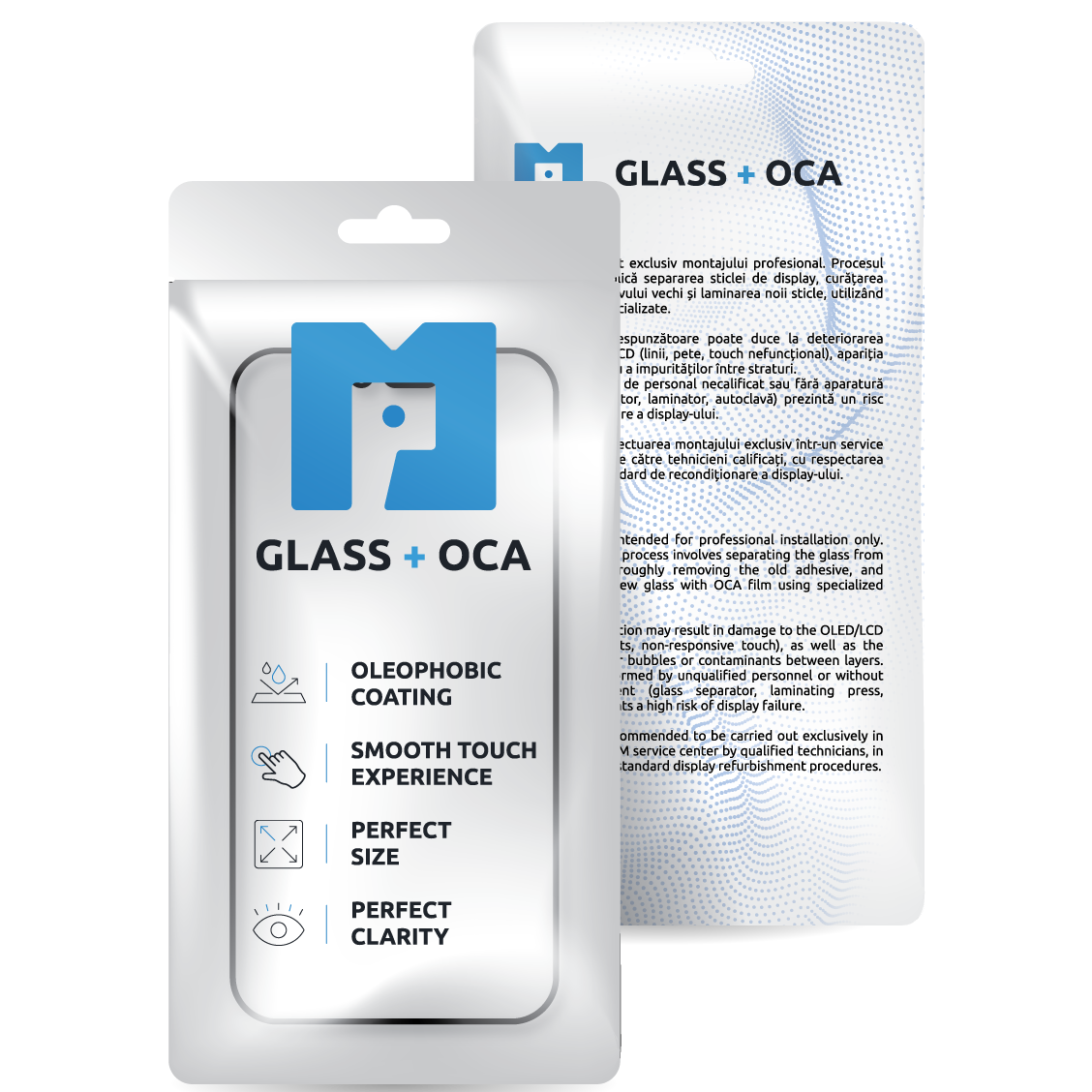 Cristal de Pantalla + OCA MP compatible con Apple iPhone 16e / 14, Negro