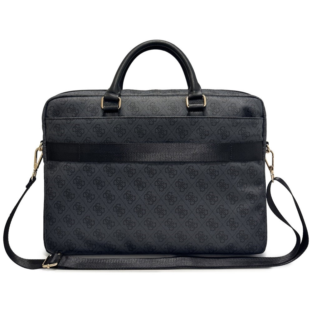Bolso Guess 4G Round Classic Logo para Laptop 16 pulgadas, Negro