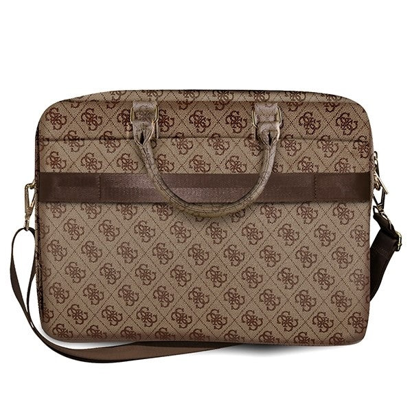 Guess 4G Metal Logo Bag for 15inch - 16inch Laptop, Brown