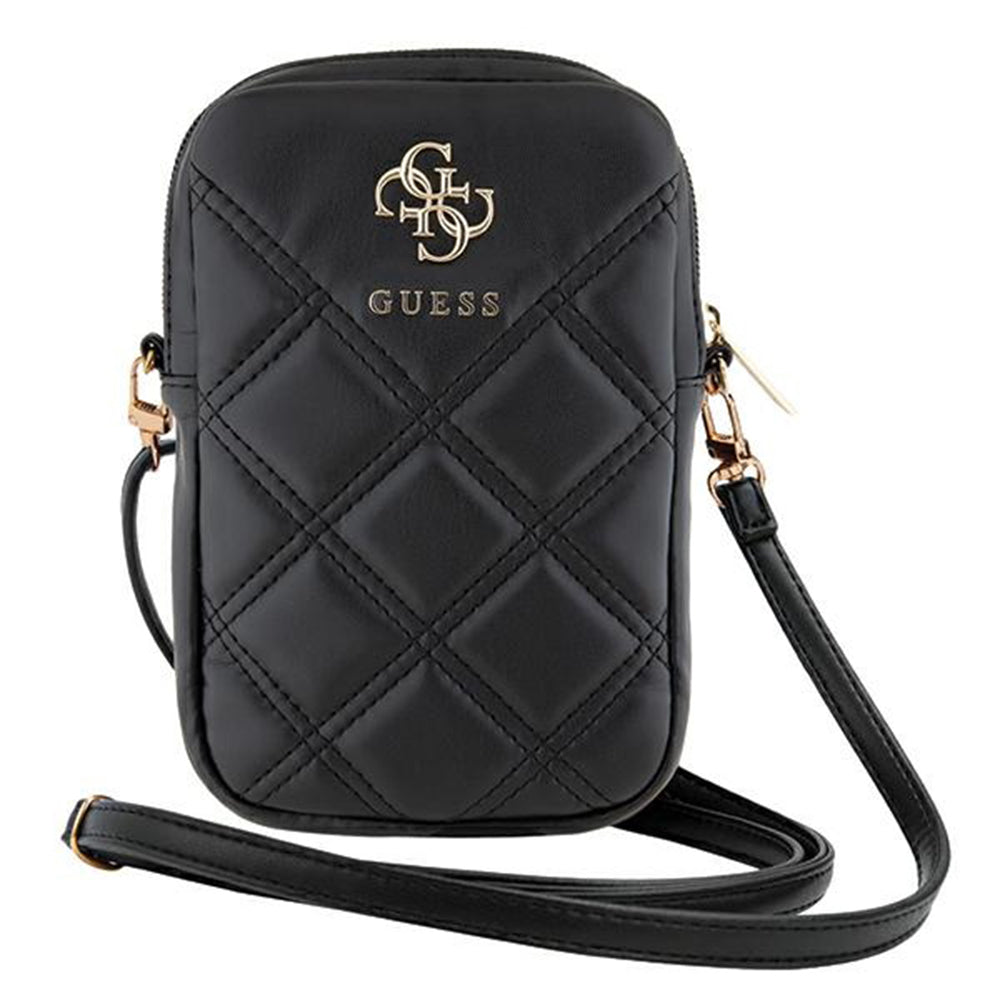 Bolso Universal para Teléfono, Guess, Quilted 4G, Negro