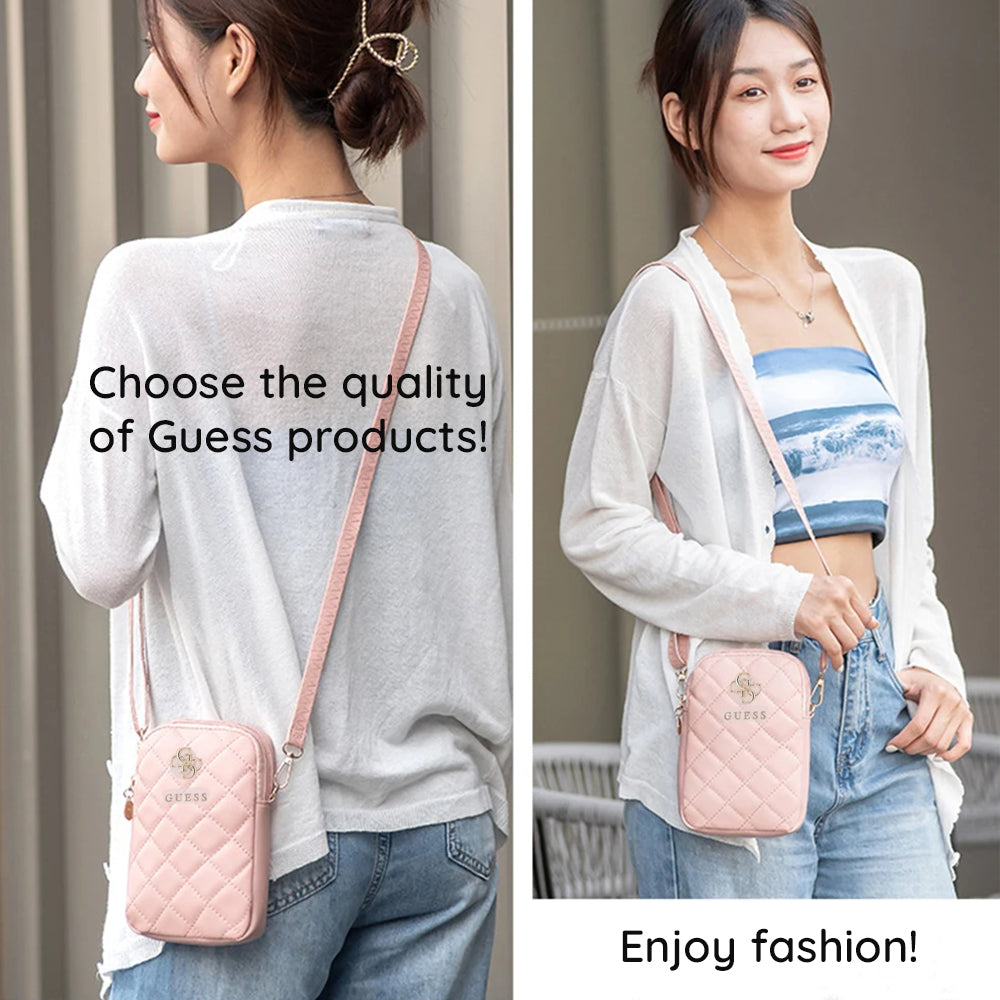 Bolso Universal para Teléfono, Guess, Quilted 4G, Negro