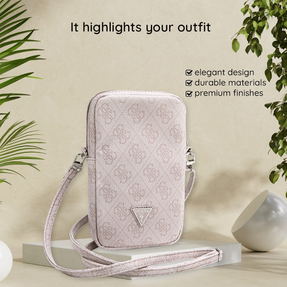 Bolso Universal para Teléfono, Guess, Triangle 4G, Rosa