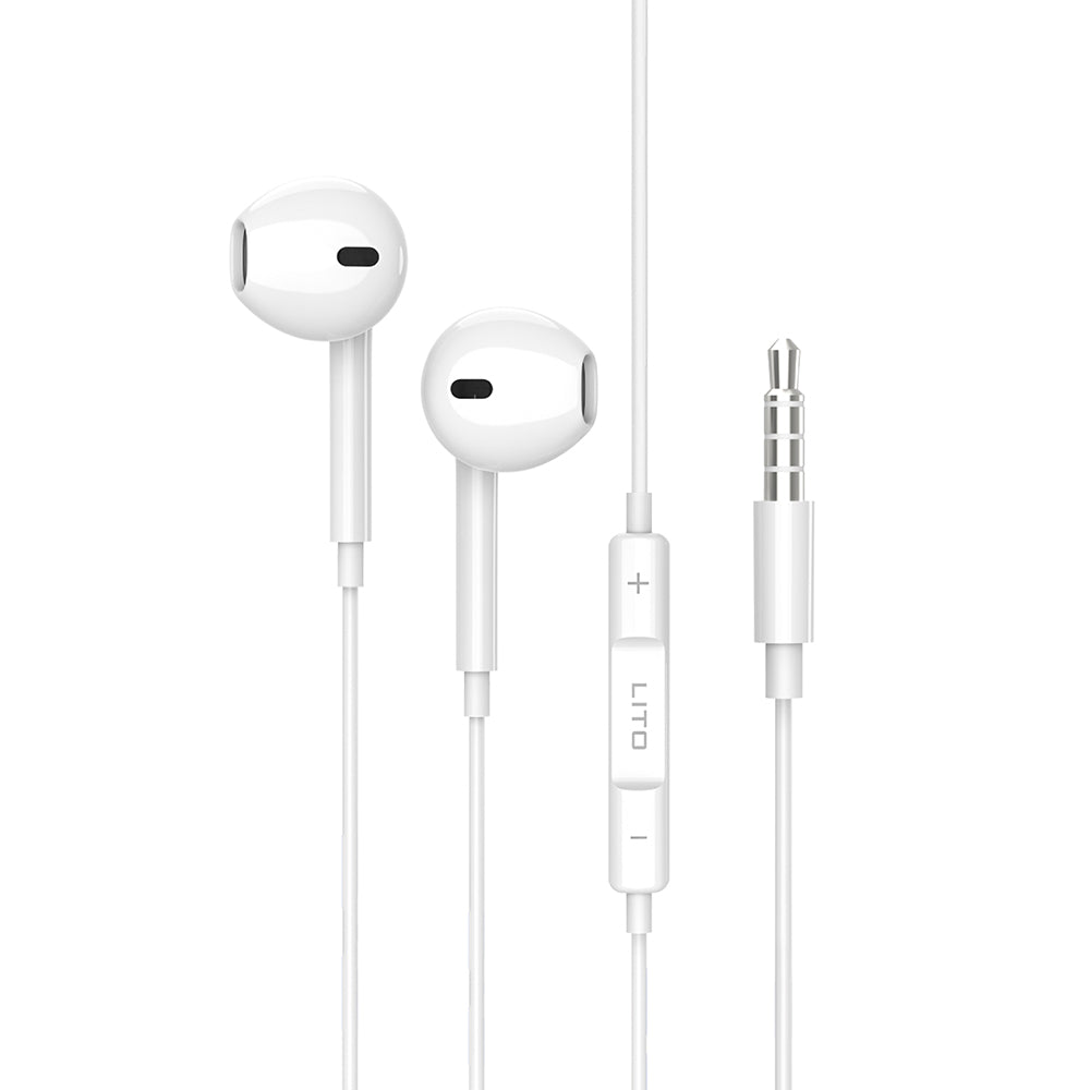 Handsfree 3.5mm Lito LF01A, Blanco
