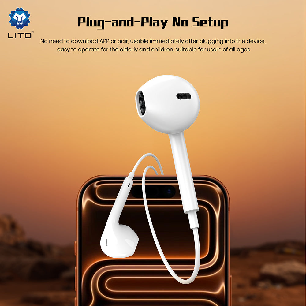 Handsfree 3.5mm Lito LF01A, Blanco