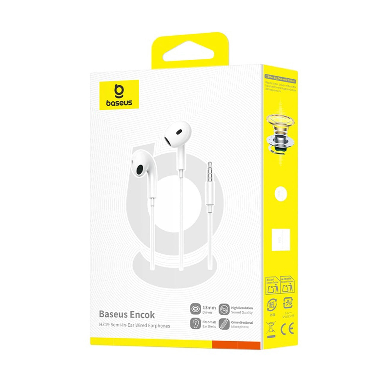 Handsfree 3.5mm Baseus Encok HZ19, Blanco A00182301213-00