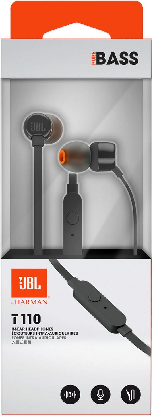 Handsfree 3.5mm JBL T110, Negro JBLT110BLK