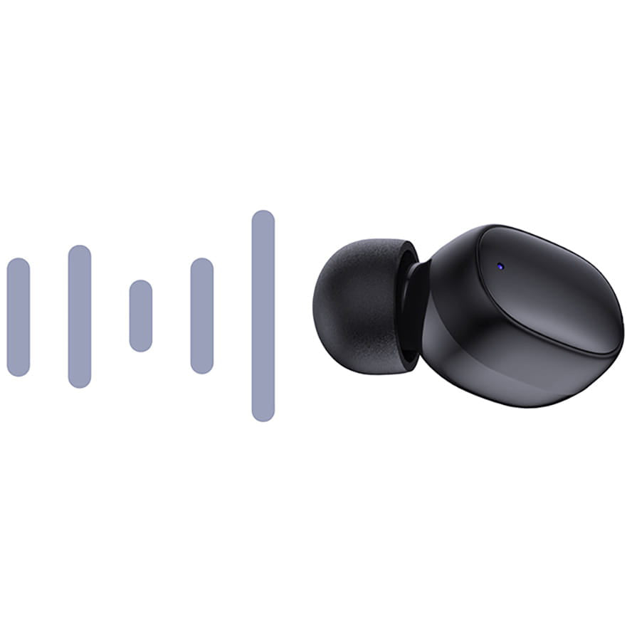 Manos libres Bluetooth 3MK FlowBuds, TWS, Negro