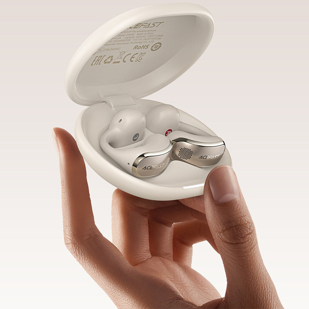 Manos libres Bluetooth Acefast Aceclip Pro, TWS, Dorado