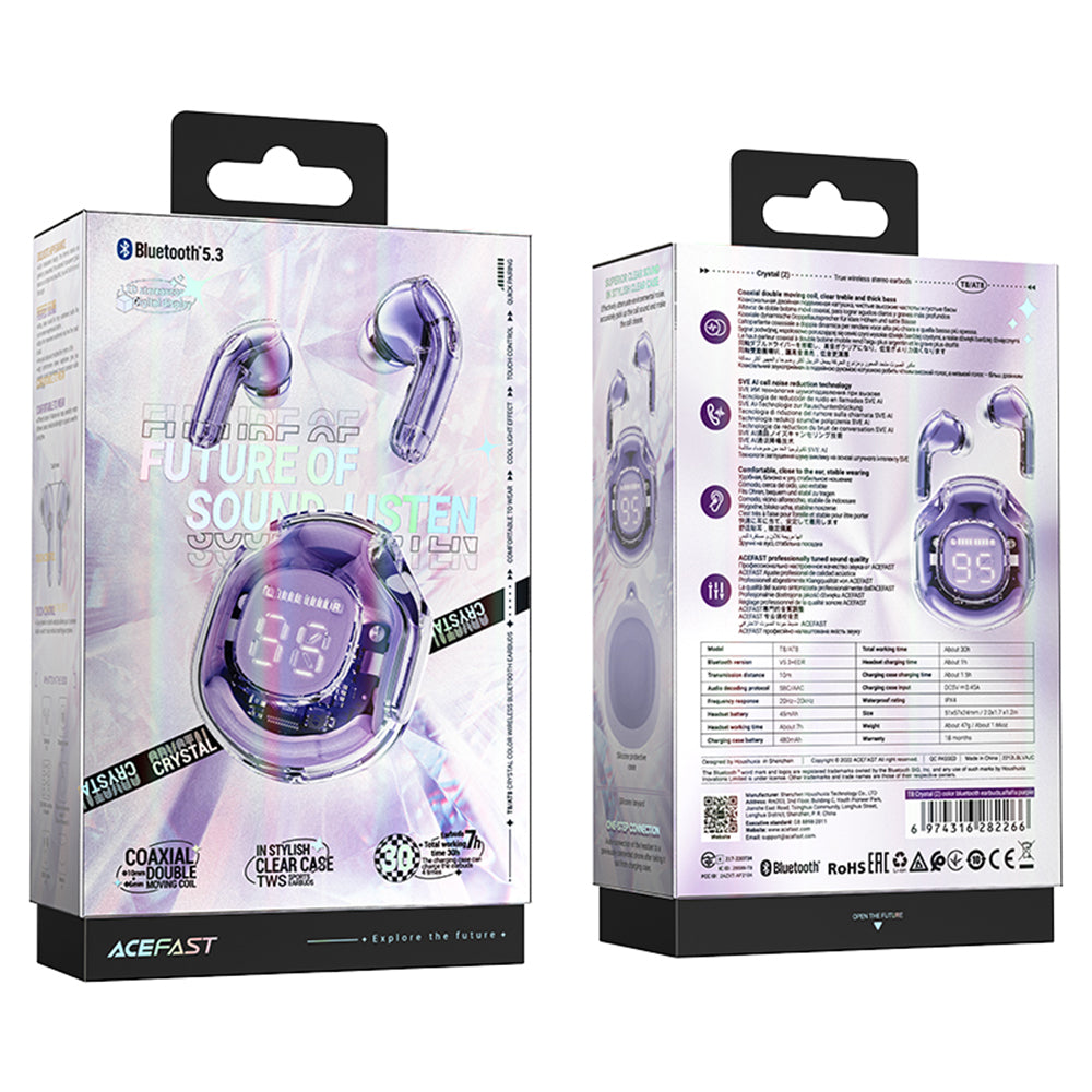 Manos libres Bluetooth Acefast T8, TWS, Mov