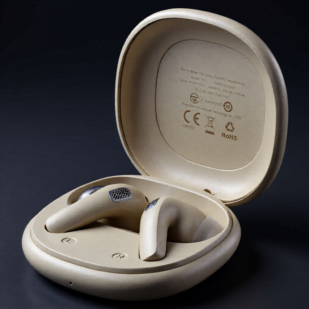 Manos libres Bluetooth Acefast W3, TWS, ANC, Kaki