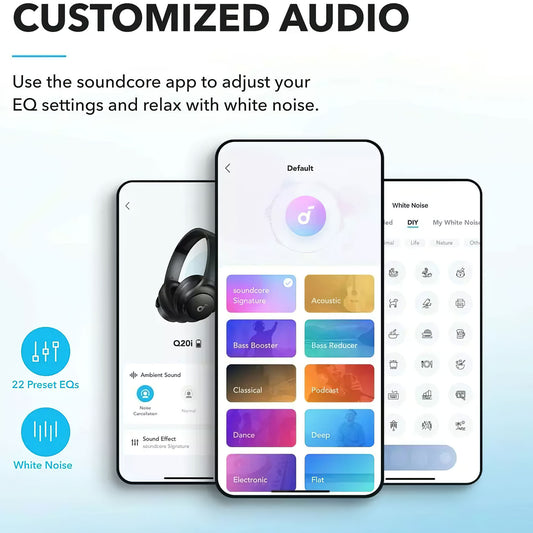 Handsfree Bluetooth Anker SoundCore Life Q20i, MultiPoint, A2DP, ANC, Negro A3004G11
