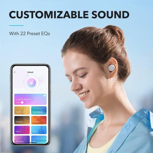 Handsfree Bluetooth Anker SoundCore A25i, TWS, Blanco A3948G21