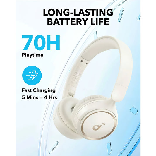 Manos libres Bluetooth Anker SoundCore H30i, Multipoint, A2DP, Blanco A3012G21