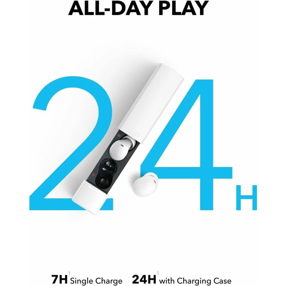 Handsfree Bluetooth Anker SoundCore A30i, TWS, Blanco A3958G21