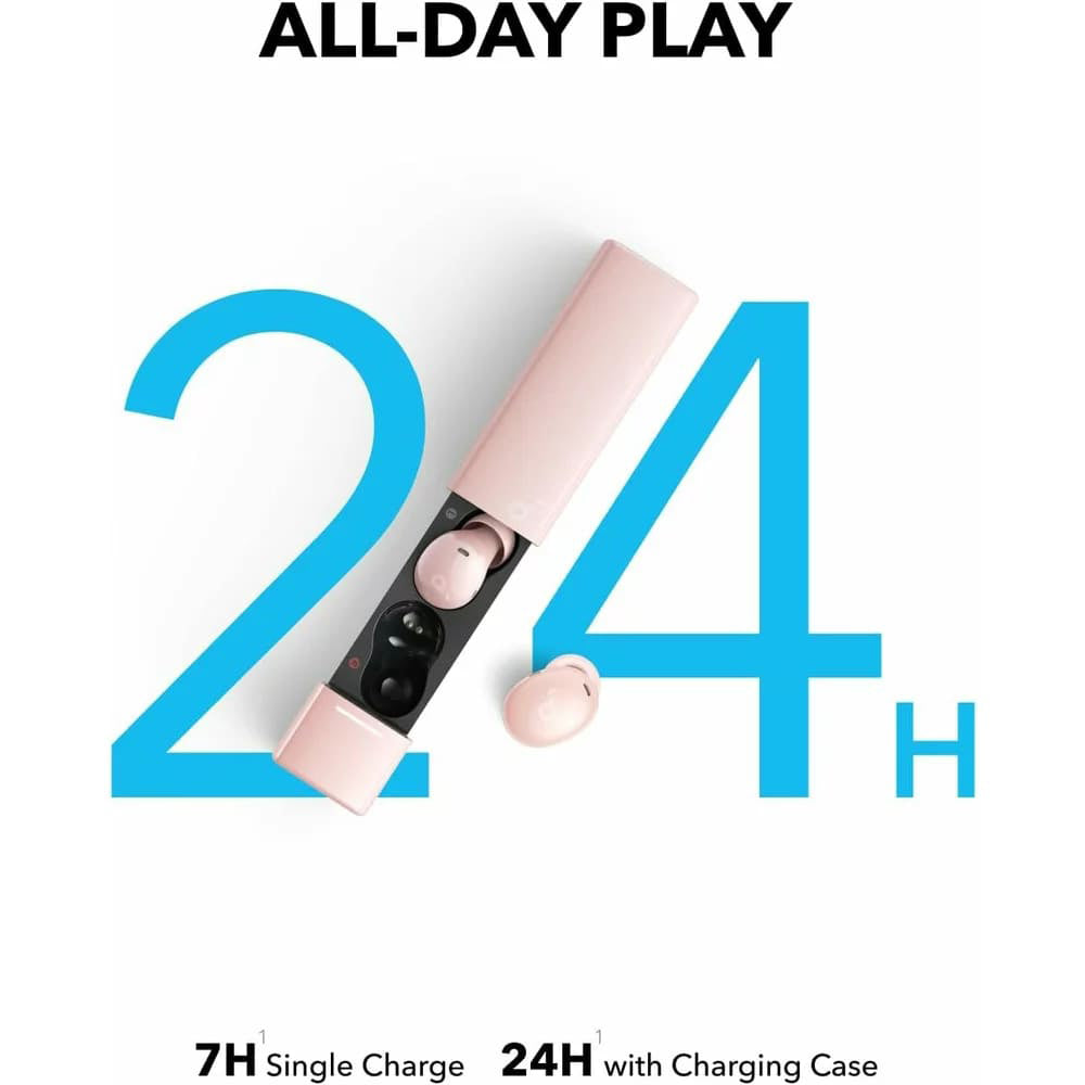 Manos libres Bluetooth Anker SoundCore A30i, TWS, Rosa A3958G51