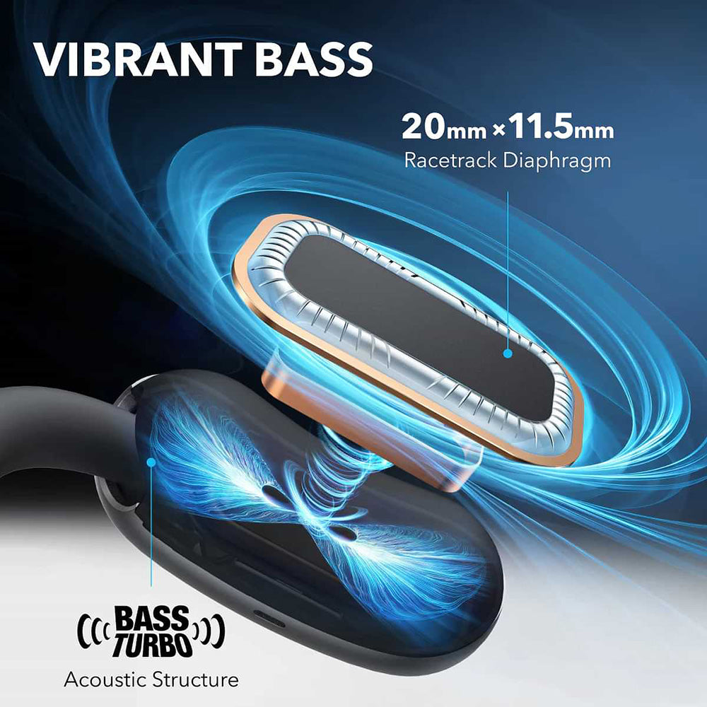 Manos libres Bluetooth Anker SoundCore AeroFit 2, TWS, Azul A3874G31