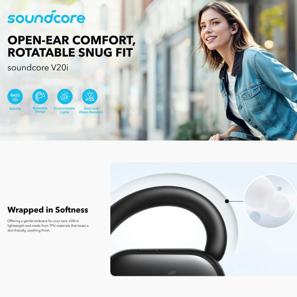 Manos libres Bluetooth Anker SoundCore V20i, TWS, Blanco A3876G21