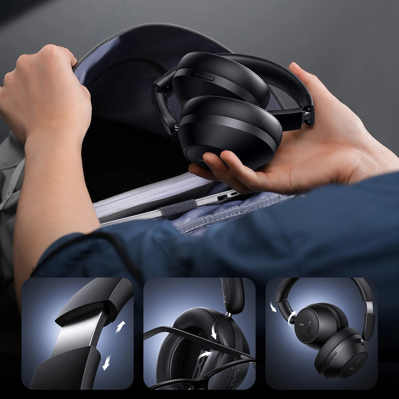 Manos libres Bluetooth Baseus Bass 30 Max, A2DP, Negro A00070700121-00