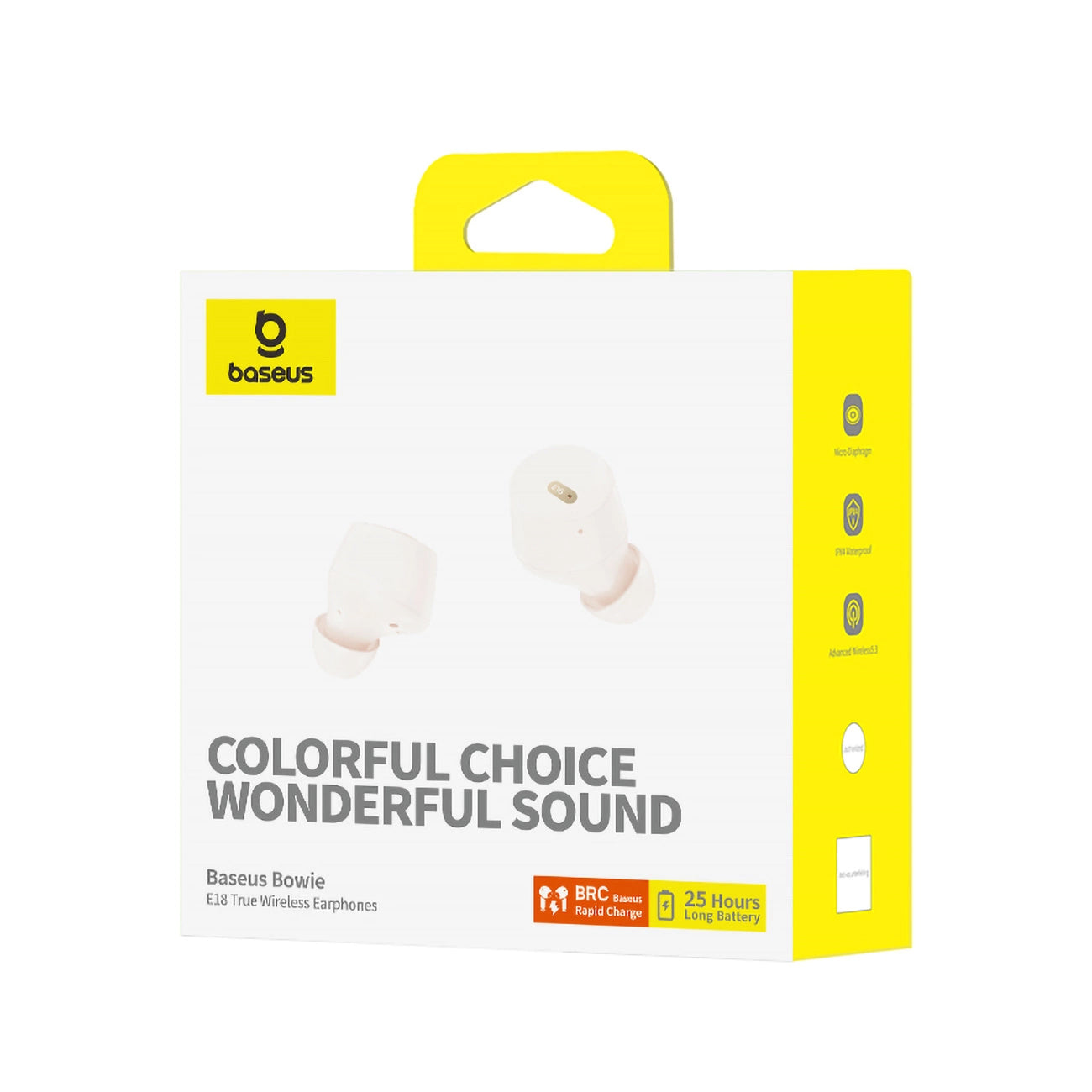 Manos libres Bluetooth Baseus Bowie E18, TWS, Blanco A00023800223-00