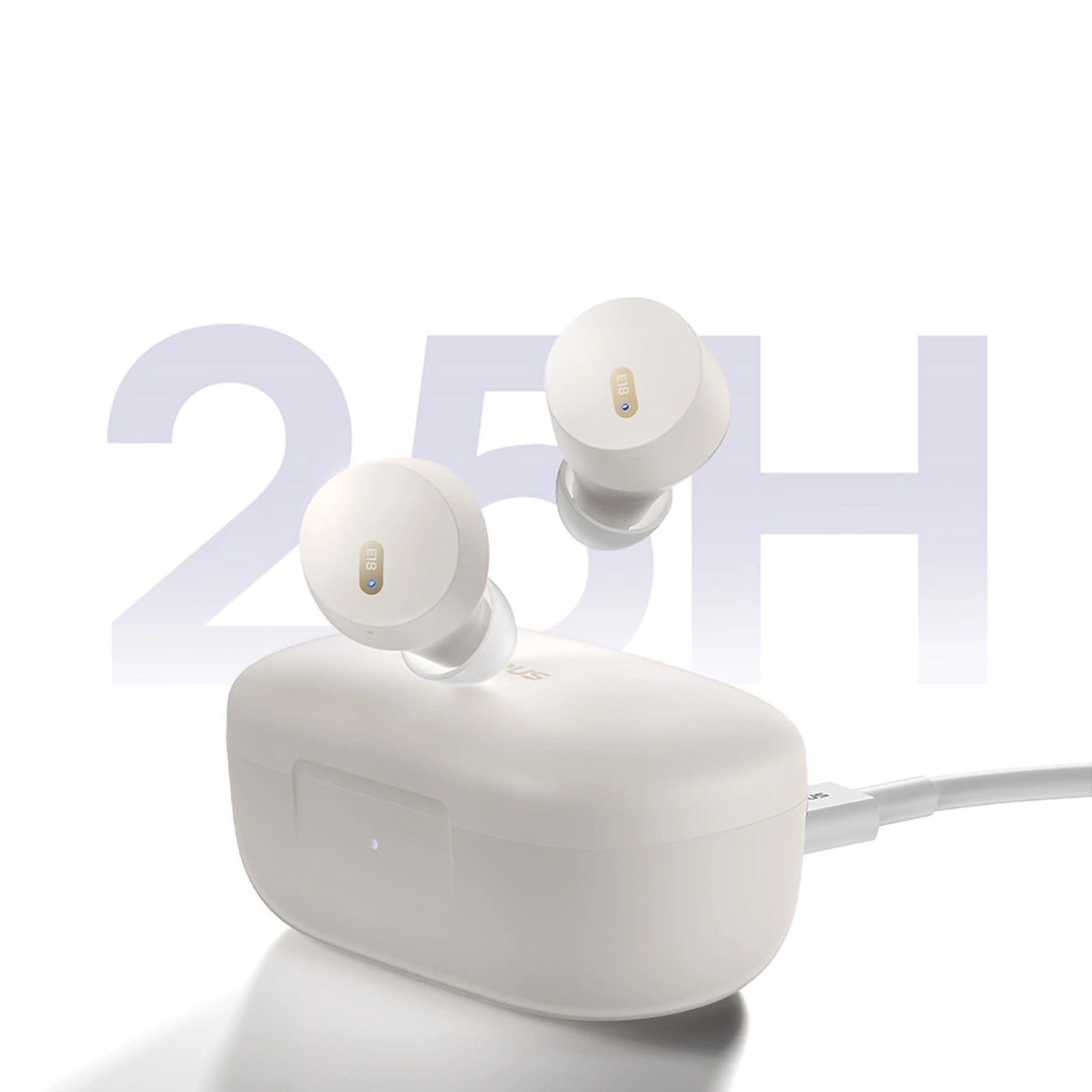Manos libres Bluetooth Baseus Bowie E18, TWS, Blanco A00023800223-00