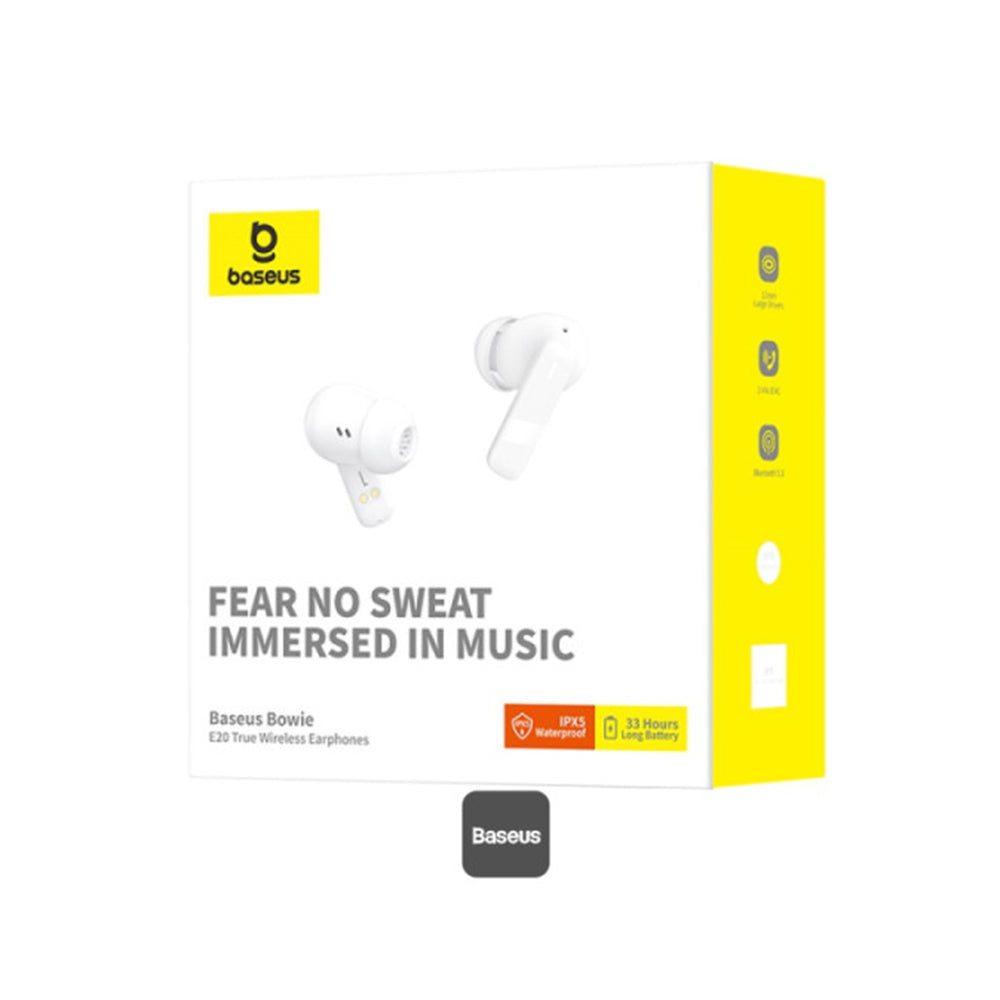 Handsfree Bluetooth Baseus Bowie E20, TWS, Blanco A00069700223-00