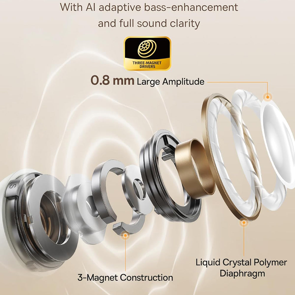 Handsfree Bluetooth Baseus Bowie MC1, TWS, Blanco A00083501226-00