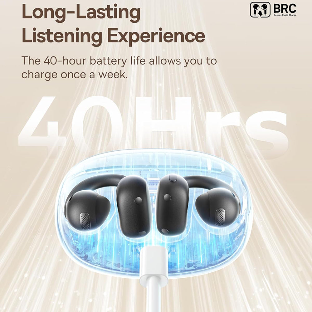 Manos libres Bluetooth Baseus Bowie MC1, TWS, Negro A00083501126-00