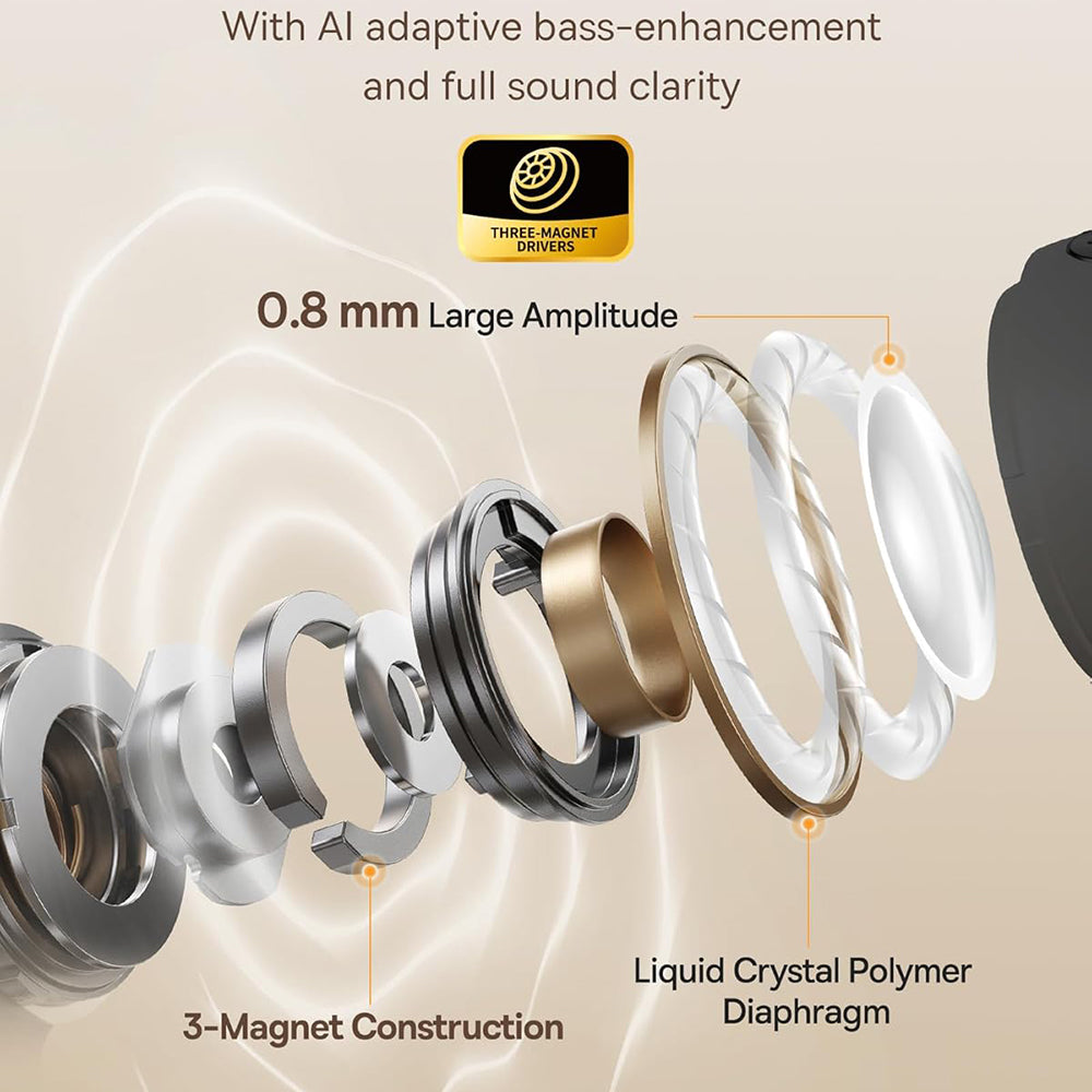 Manos libres Bluetooth Baseus Bowie MC1, TWS, Negro A00083501126-00