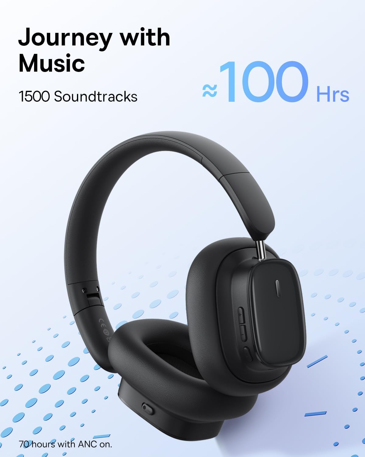 Manos libres Bluetooth Baseus Bowie H1i, A2DP, ANC, Negro A00050402113-00