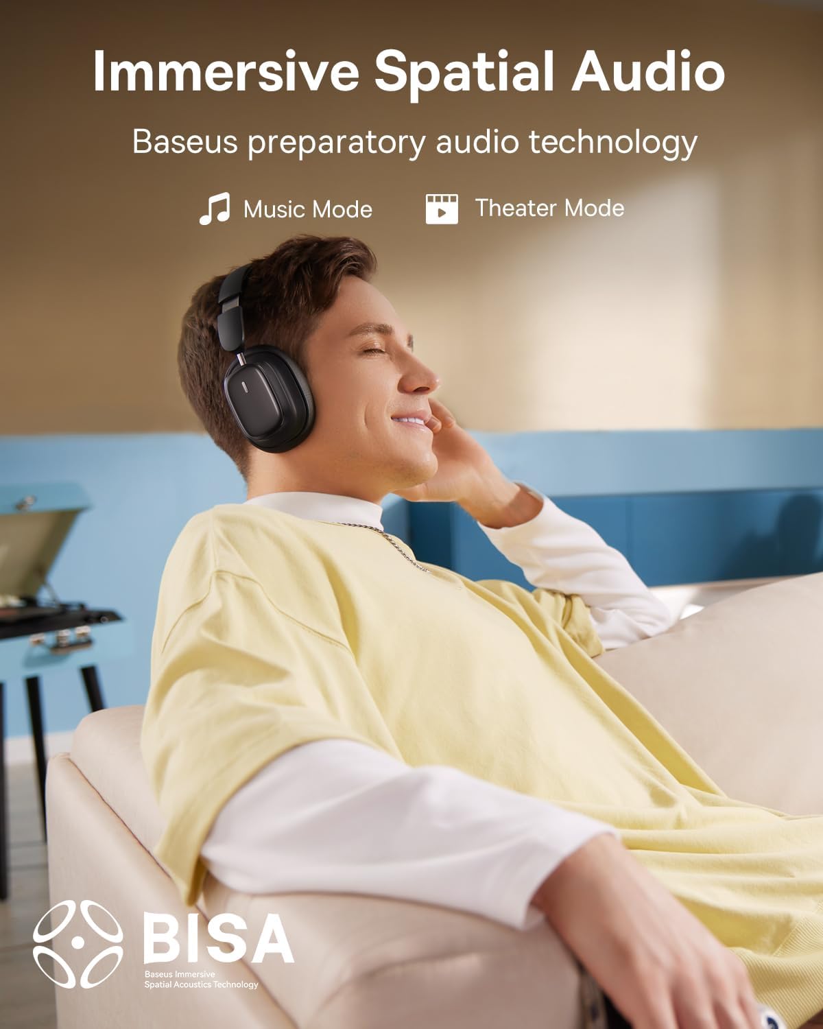 Manos libres Bluetooth Baseus Bowie H1i, A2DP, ANC, Negro A00050402113-00