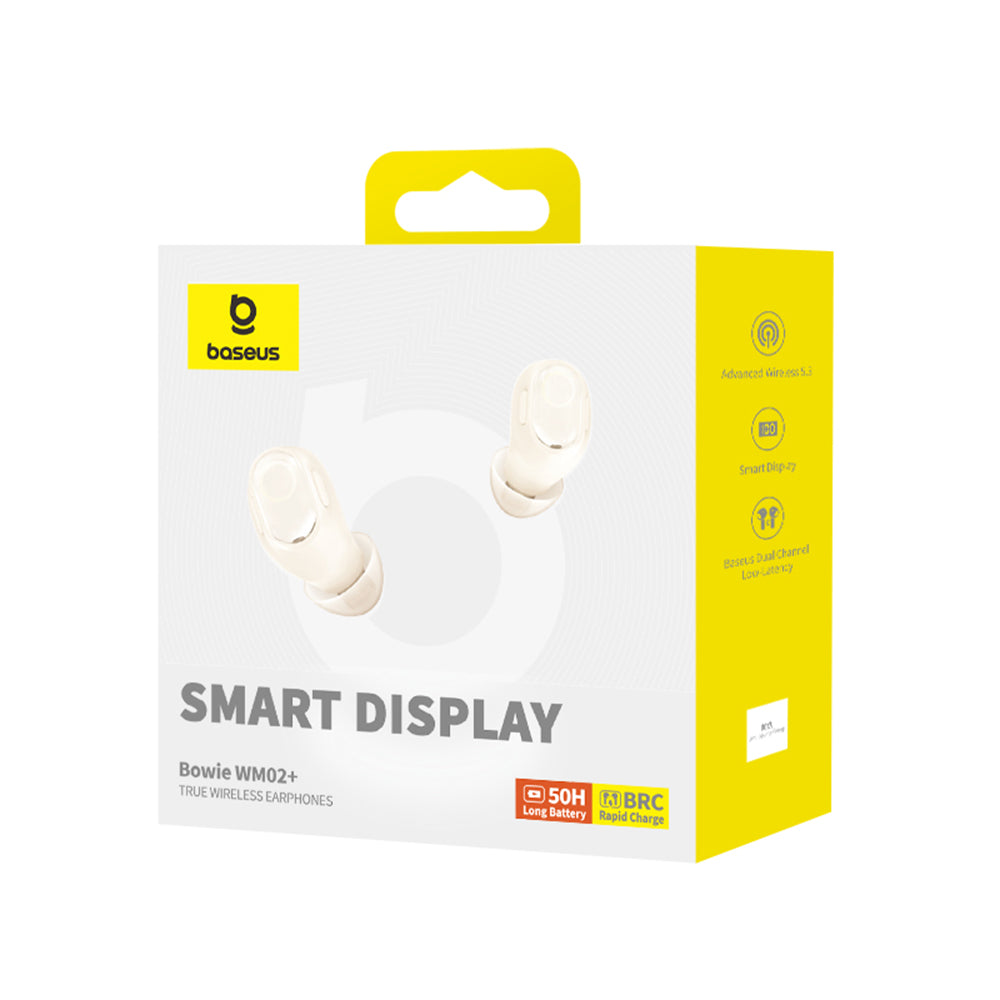 Handsfree Bluetooth Baseus WM02+, TWS, Blanco NGTW370302