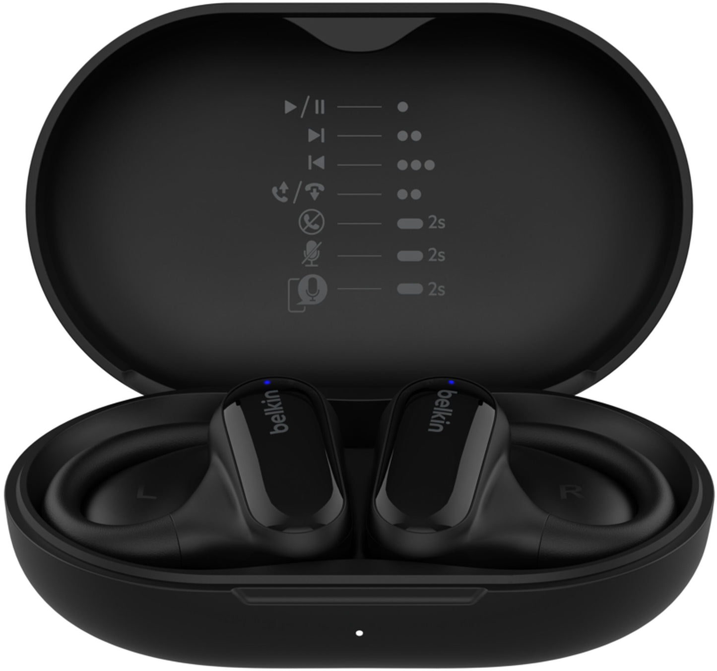 Manos libres Bluetooth Belkin SoundForm ClearFit, TWS, Multipunto, Negro AUC013ctBK